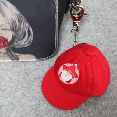 中国 刺繍Keychain/主札/key Fobの刺繍された生地のキー ホルダー、野球帽のキーホルダーを飾るクリスマス 販売のため