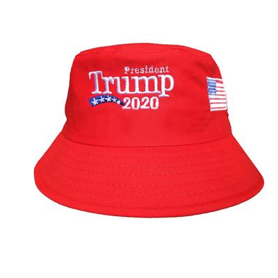 China Red Donald Trump Bucket Hat , Keep America Great MAGA Bucket Hat President 2020 for sale