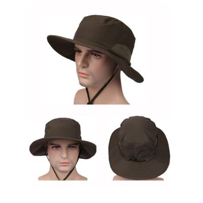 China ACE Upf 50+ Wide Brim Breathable Mesh Bucket Hat Polyester / Cotton Material for sale