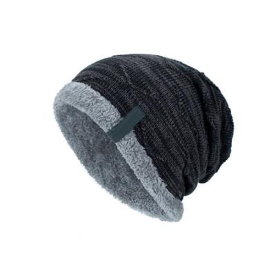 China Slouch Wool Fleece Fur Knit Beanie Hats Foldable Unisex Outdoor Style for sale