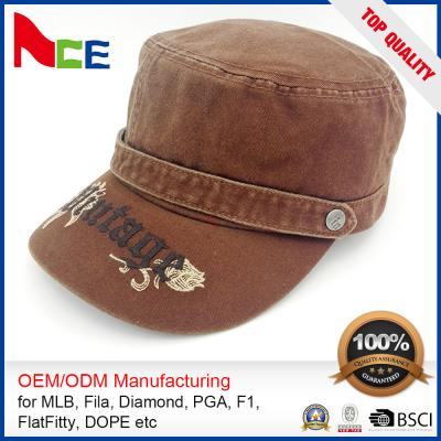 China Custom Embroidered Military Caps , Military Boonie Cap Autumn Winter Fitted for sale