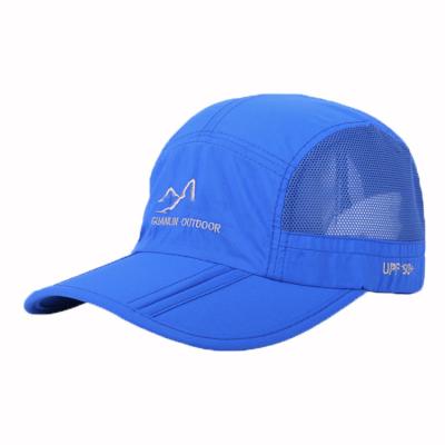 China Poliéster curvado elegante 100% del casquillo del borde de los 5 paneles del sombrero plegable de encargo del campista en venta