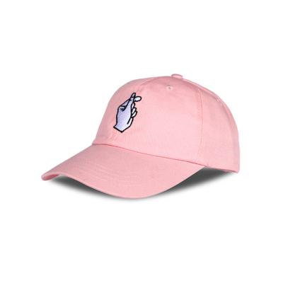China Cotton Pink Black Sports Dad Hats Chic Design Sun Protection Headwear for sale