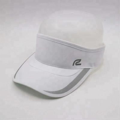 China White Youth Visor Hats , Quick Dry Trendy Running Visor Cap With Velcro Closure for sale