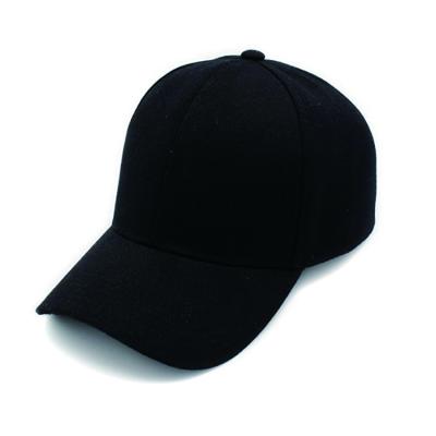China Adjustable Plain Black Outdoor Baseball Caps , 6 Panel Mens Baseball Hats for sale