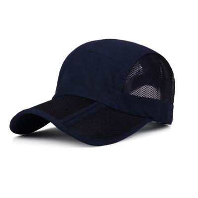 China Light Weight 5 Panel Camper Hat Sports Style Blank Mesh Back Breathable for sale