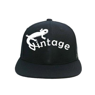 China Embroidery Logo Flat Brim Snapback Hats 5 Panel Camper Hat And Cap for sale