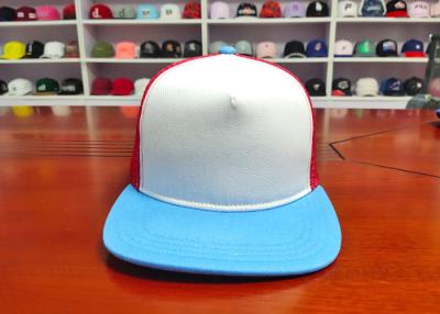 China High Quality 100% Cotton Mix Color Back Mesh Custom design logo Flat Bill  Snapback Caps Hats for sale