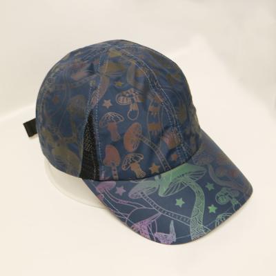China OEM/ODM ACE brand 100% polyester reflective print sport golf baseball hat cap for sale