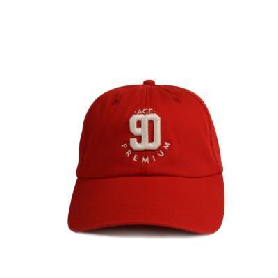Chine Casquette de baseball non structurée de chapeau de sports de coton de panneau fait sur commande du sergé 6 avec la broderie 3d à vendre