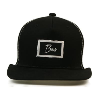 China High quality Customized black and white mesh 6panel embroidery logo snapback trucker Hats Caps for sale