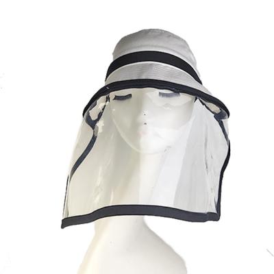 China Multifunction Protective Hatswith PVC Face Visor Anti - Spitting Pollution Anti - Saliva Isolate Saliva Cap for sale