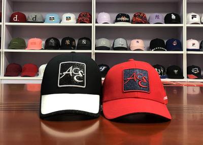 China Different type of ACE brand custom design your own logo color 6panel red baseball caps hats for sale