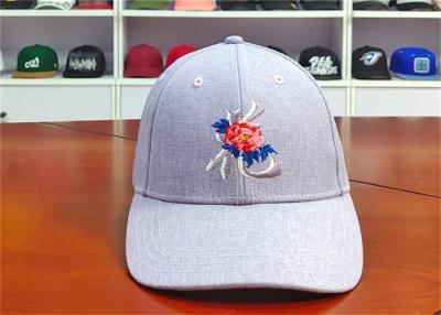 China ACE Creative Flat Rose Embroidery Logo Custom Baseball Cap Leather Buckle Baseball Cap for sale
