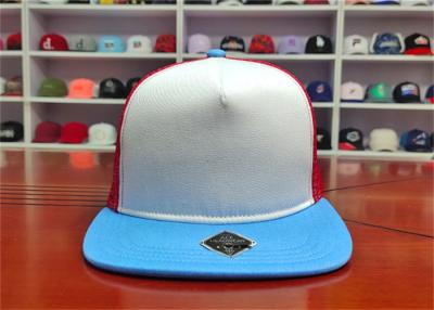 China ISO9001 Blue Bill Baseball 5 Panel Trucker Cap For Adults for sale