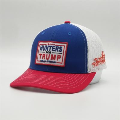 China 6 Panel Low Profile Hunters Mesh Trump Hat Single Buckle for sale