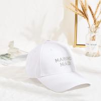 China Curve Brim Custom Twill Cotton White Dad Hat 6 Panel for sale