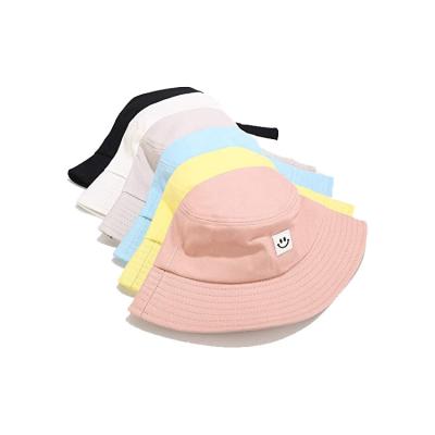 China 7cm Long Brim Pink Fisherman Bucket Hat With Plastic Hook Loop for sale