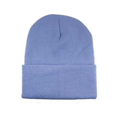 China Soft Warm Colorful 60cm Winter Knit Beanie With Woven Label for sale