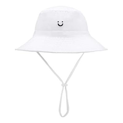 China UPF 30+ Baby Girls Neck Shade Flap Bucket Cap Sun Protection Beach Hat for sale
