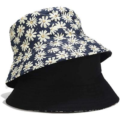 China Solid Color Fisherman Bucket Hat for Women Men Reversible Cotton Summer Sun Beach Fishing Cap for sale