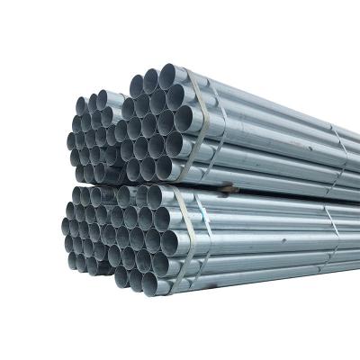 中国 Q195 Q345 ERW Galvanized Steel Round Pipe Hot Dipped Tubes 12m 販売のため
