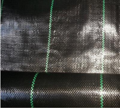 China Anti-grass Cloth Weed Mat With Black Color PP Woven Geotextile for sale