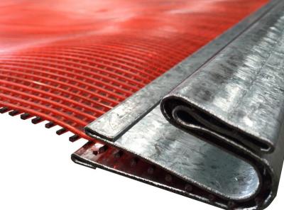 China Polyurethane coated Vibrating Screen Mesh Self Cleaning Steel Core Polyurethane Screen for sale