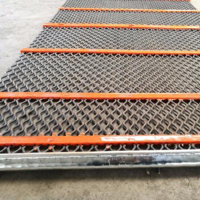 China Poly ripple screen self cleaning wire screen rectangular shape aperture as require for sale