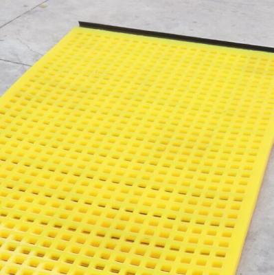 China Square Polyurethane Rubber Tension Screen With Hooks For Mine And Quarry for sale