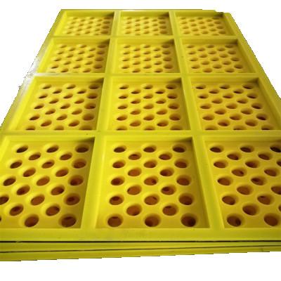 China Round Polyurethane screen panel mat self cleaning vibrating screen mesh 10mm aperture for sale