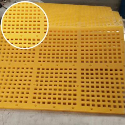 China Square Polyurethane screen panel mat tension pu screen panel with hooks for sale