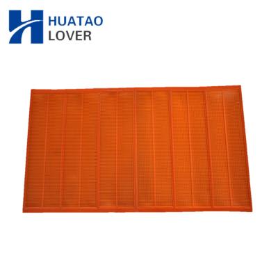 China Tensioned Polyurethane Fine Screen Mesh For High Frequency Vibrating Screener for sale