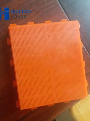China Orange MDI and TDI 0.125mm Aperture PU Dewatering Screen Mesh for sale