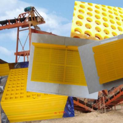 China Polyurethane Rubber Linear Vibrating Screen Mesh Sieve Plates for sale