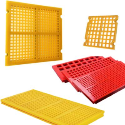 China Pu Silica Sand Dewatering Vibrating Screen Mesh Panels for sale