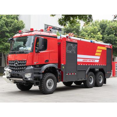 China 6x6 Airport Rescue ARFF Fire Fighting Truck Fire Engine Airport Crash Tender Price China Factory for sale