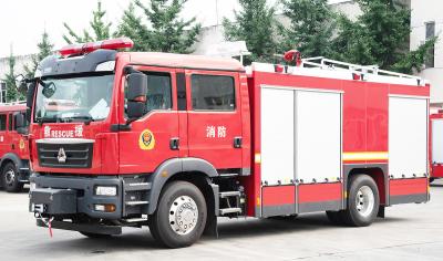 China Sinotruk Sitrak 5.5T Compressed Air Foam System Fire Truck Specialized Vehicle China Manufacturer for sale