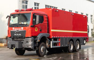 Китай MAN шасси специальный пожарный грузовик 6x6 с двигателем V6 продается