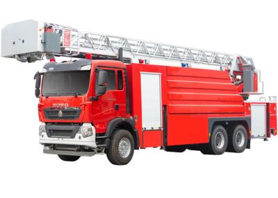 Cina Camion dei vigili del fuoco di scala aerea di Sinotruk HOWO 32m con acqua 5000L e schiuma in vendita