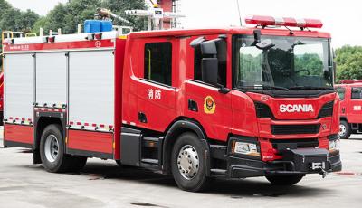 中国 SCANIA CAFS 4000L 水タンク 消防トラック 価格 専門車両 中国 工場 販売のため