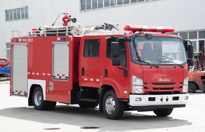 China 800Gallons ISUZU Water Tanker Small Fire Truck with Double Row Cabin for sale
