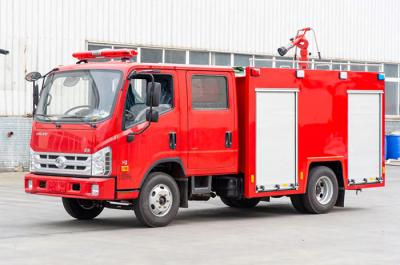 China Foton Water Tender Small Fire Fighting Truck with Double Row Cabin for sale