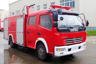 China Dongfeng Small Fire Truck with 3500L Water Tank and Double Row Cabin for sale