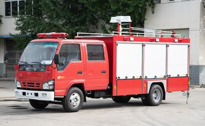 China ISUZU Small Rescue Fire Truck with Telescopic Light and Rescue Tools for sale
