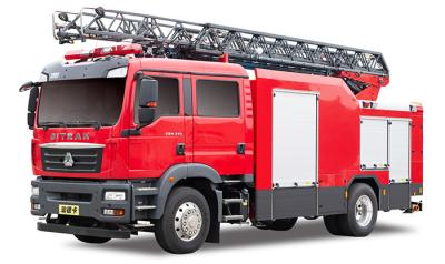 中国 CAFSの消火システムが付いているSitrak 18mの空気梯子の普通消防車 販売のため