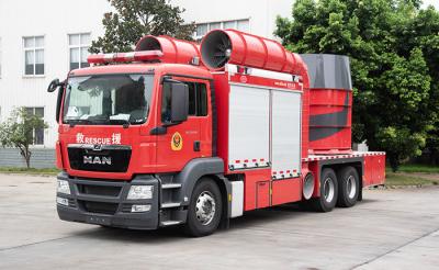 China Germany MAN Smoke Exhaust Special Fire Fighting Truck with Water Tank for sale