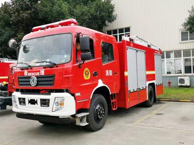 China Dongfeng 6000L Water Tank 4x4 Fire Truck With Double Row Cabin for sale