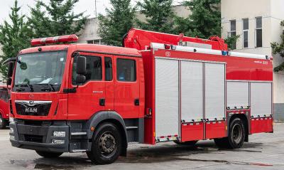 China 75Kw Generator MAN Special Fire Truck With Telescopic Light for sale
