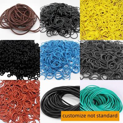 China O Shaped Silicone Waterproof Sealing Element High Temperature Resistant Black Fluorine Rubber for sale